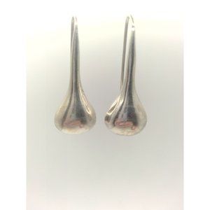 Sterling Silver 925 Stamped Large Tear Drop Drop Earrings